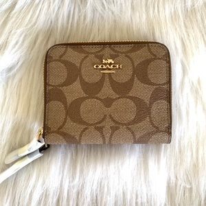 BRAND NEW coach double zip mini wallet